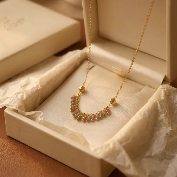 Multicolor_Alloy_Beaded_Crescent_Pendant_Necklace_For_Women
