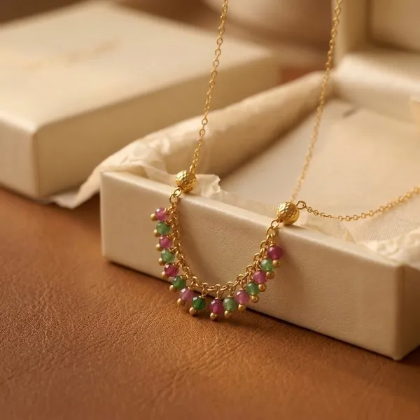 Multicolor_Alloy_Beaded_Crescent_Pendant_Necklace_For_Women
