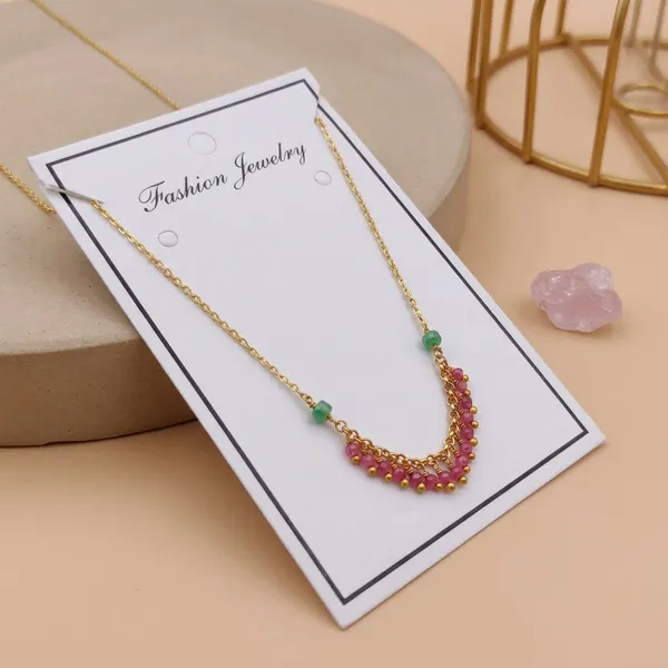 Gold_Alloy_Pink_Bead_Crescent_Necklace_For_Women