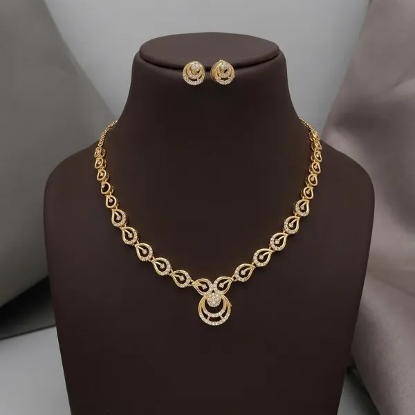 Gold_Alloy_Cubic_Zirconia_Crescent_Necklace_Set_For_Women
