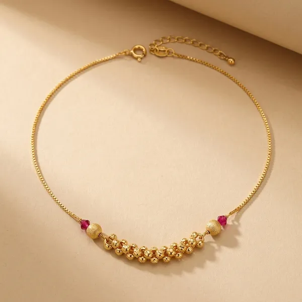 Gold_Alloy_Pink_Accent_Beaded_Chain_Necklace_For_Women