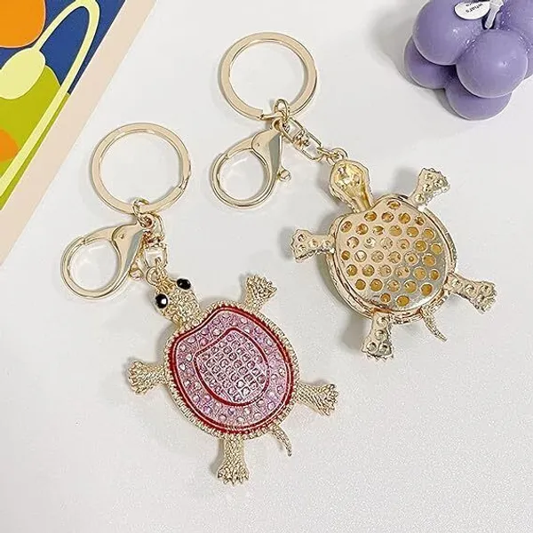 DIOXIT_Tortoise_Crystal_Keychain_For_Bike/Car_Gifting_With_Key_Ring_Anti-Rust_Key_Chain_Key_Chain_()