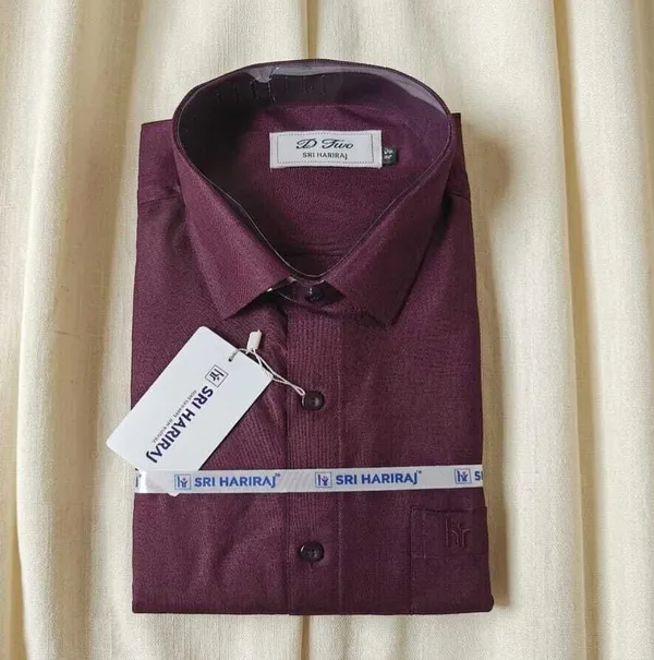 easttowest_traders_Men_Solid_Formal_Maroon_Shirt