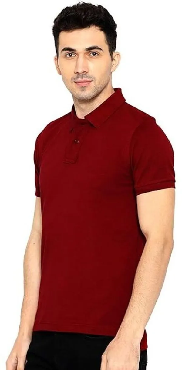 PRINTONLINE_Solid_Men_Polo_Neck_Maroon_T-Shirt_()