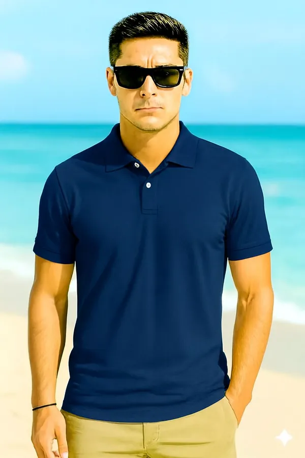 HilGar_Solid_Men_Polo_Neck_Navy_Blue_T-Shirt_()