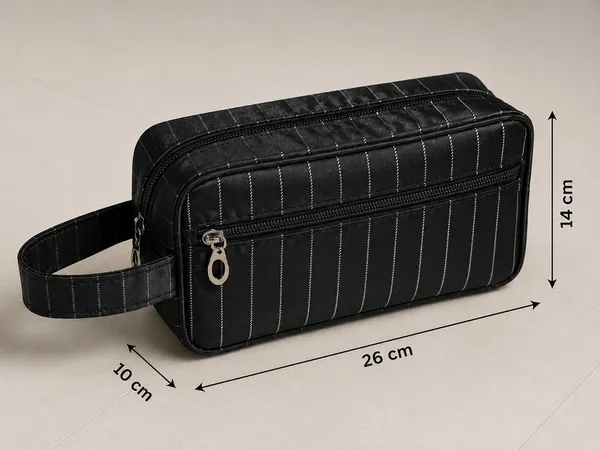 EASTTOWAEST_E2W_Polyester_Multipurpose_Toiletry_Kit_Travel_Organizer_Pouch_-_Black_Travel_Toiletry_Kit_(Black,_Blue,_Grey,_Pink,_Red)