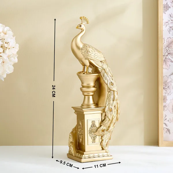 Mayur_Zeus_Polyresin_Standing_Peacock_Figurine