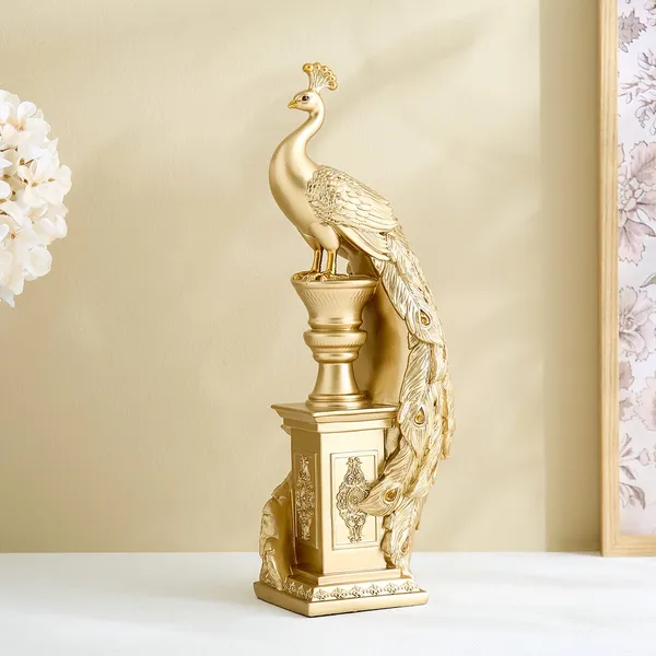 Mayur_Zeus_Polyresin_Standing_Peacock_Figurine