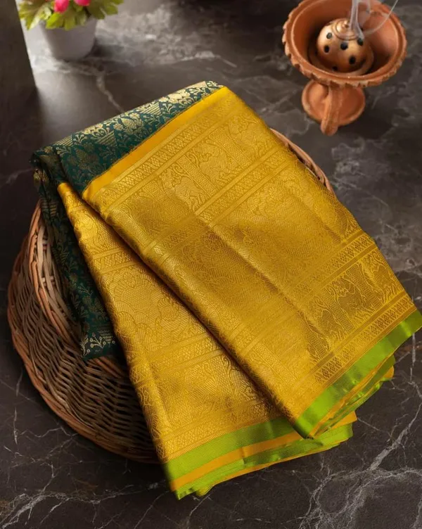Yellow_Soft_Silk_Saree_With_Unstitched_Blouse_For_Women