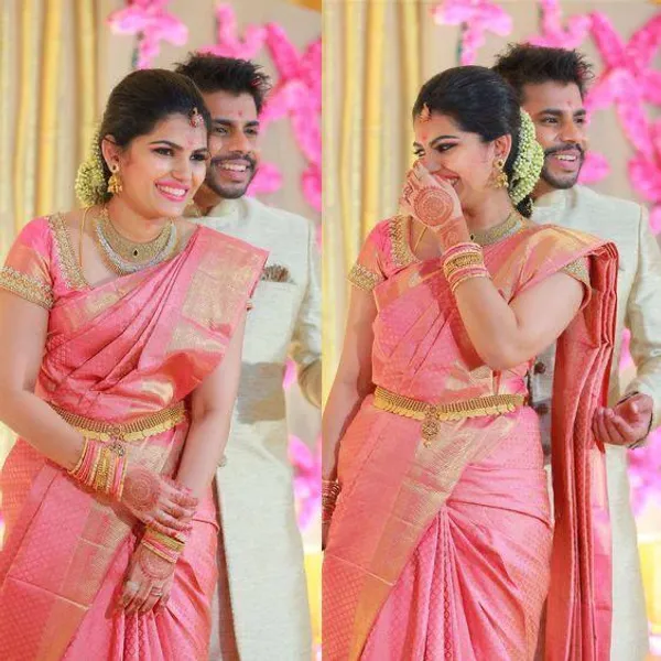 Peach_Soft_Silk_Saree_With_Unstitched_Blouse_For_Women