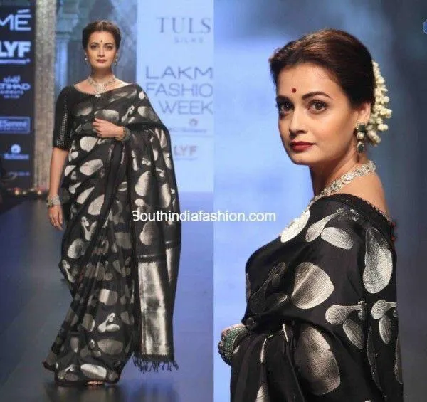 Black_Silver_Soft_Silk_Saree_With_Unstitched_Blouse_For_Women