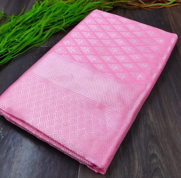 Pink_Soft_Silk_Saree_With_Unstitched_Blouse_For_Women