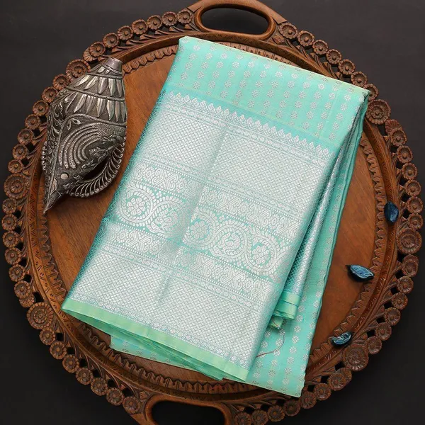 Sky_Blue_Soft_Silk_Saree_With_Unstitched_Blouse_For_Women