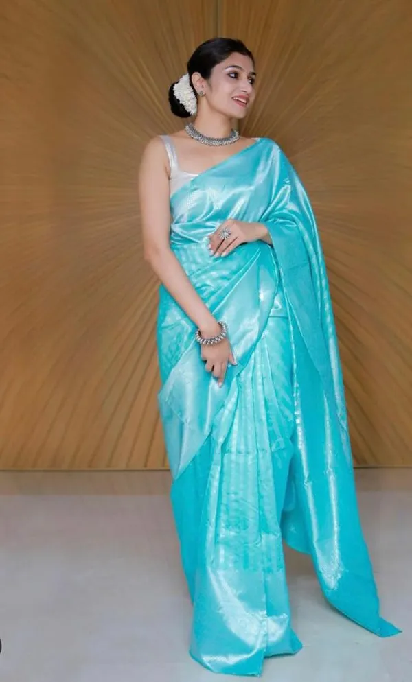Sky_Blue_Soft_Silk_Saree_With_Unstitched_Blouse_For_Women