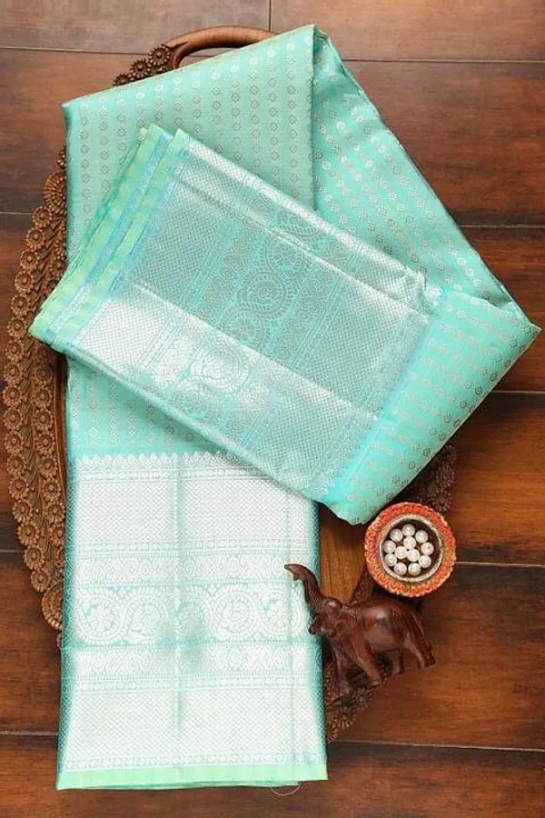 Sky_Blue_Soft_Silk_Saree_With_Unstitched_Blouse_For_Women