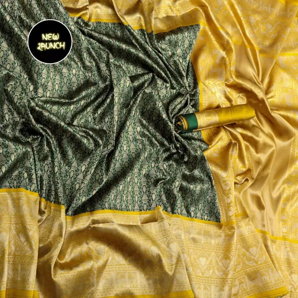 Yellow_Soft_Silk_Saree_With_Unstitched_Blouse_For_Women