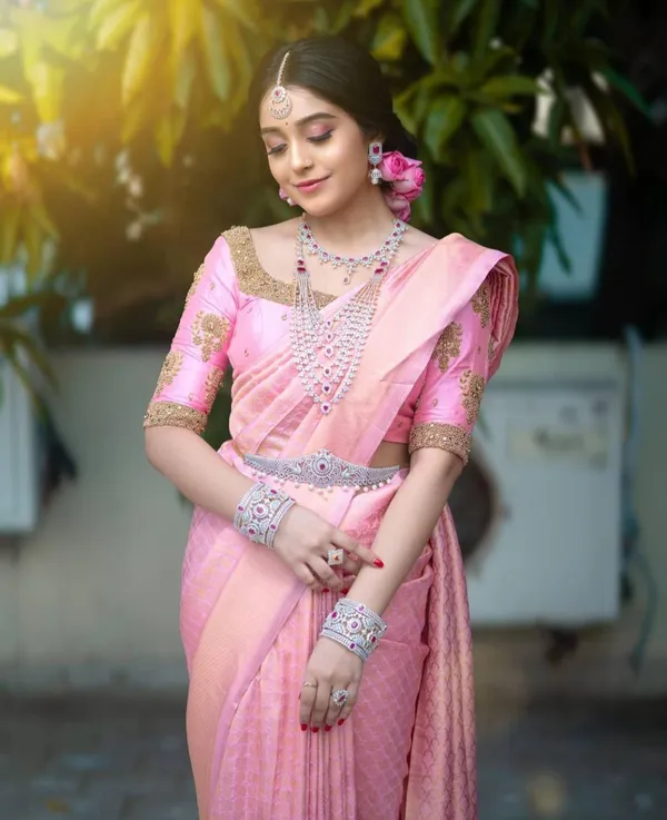 Pink_Soft_Silk_Saree_With_Unstitched_Blouse_For_Women