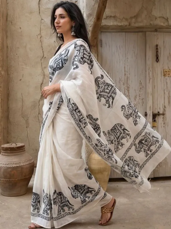 Saree_With_Unstitched_Blouse_For_Women