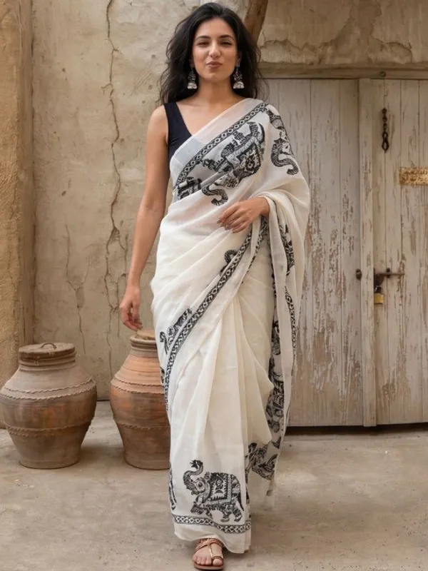 Saree_With_Unstitched_Blouse_For_Women