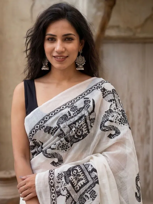 Saree_With_Unstitched_Blouse_For_Women