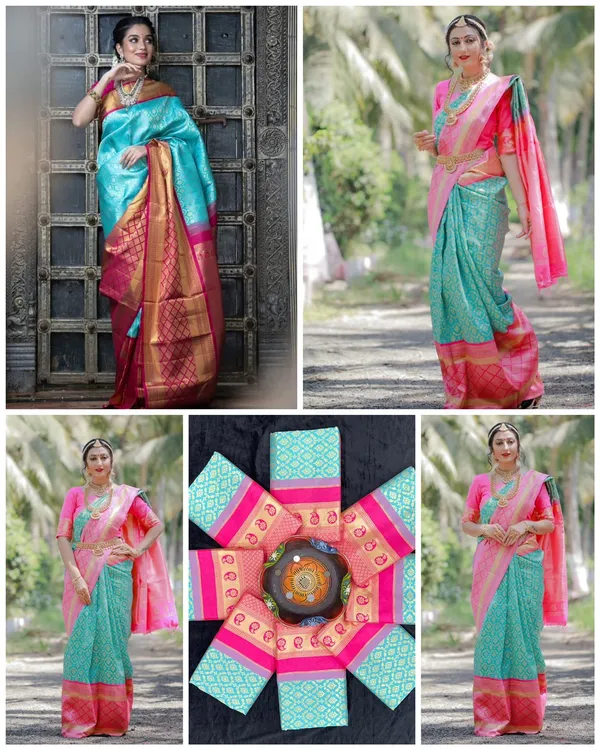 Blue_Soft_Silk_Saree_With_Unstitched_Blouse_For_Women