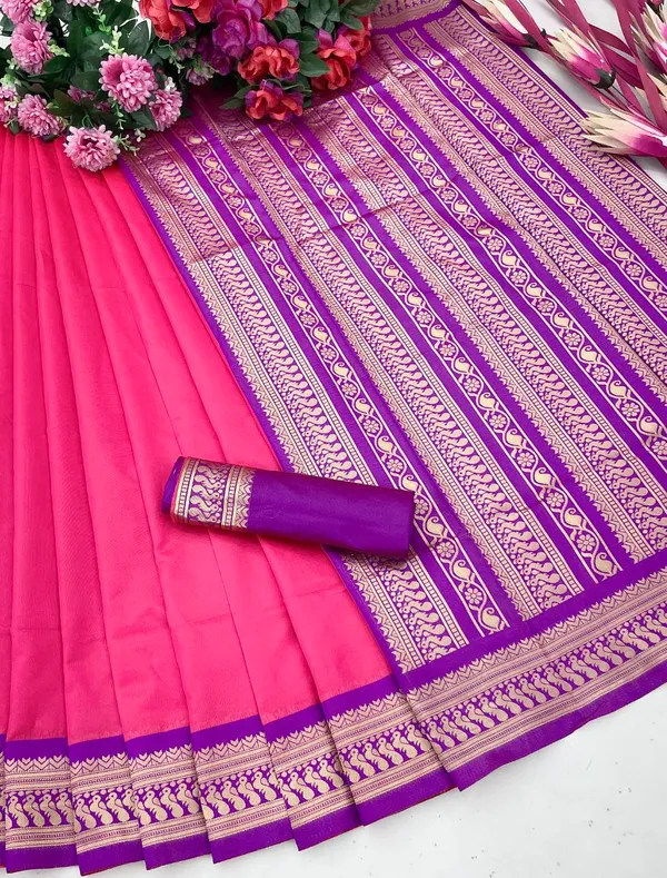 Saree_With_Unstitched_Blouse_For_Women