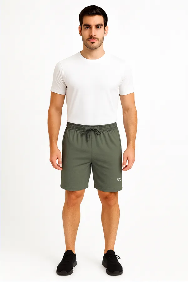 Olive_Green_Premium_Polyester_And_Spandex_Sports_Shorts_For_Men