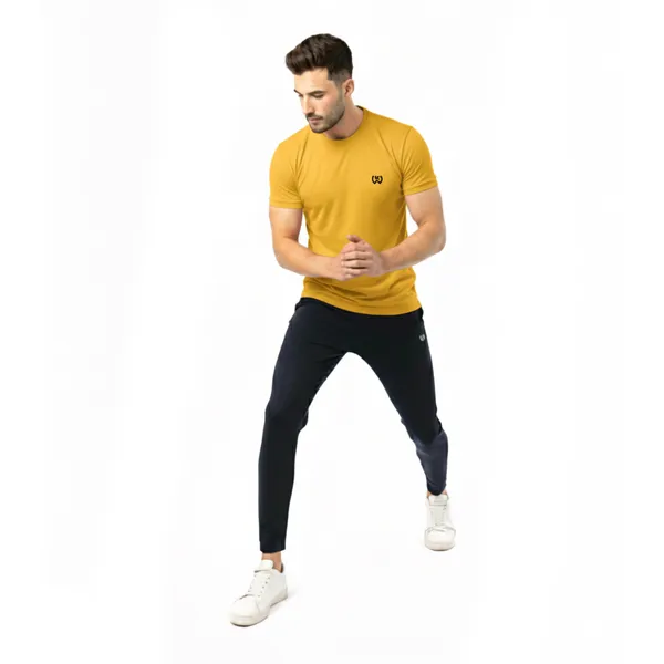 Yellow_Premium_Polyester_And_Spandex_Sports_T-Shirt_For_Men