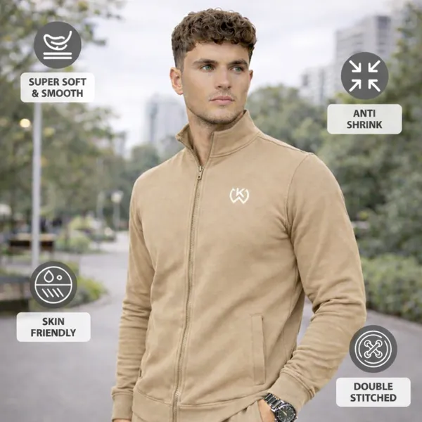 Beige_Premium_Polyester_And_Spandex_Jacket_For_Men