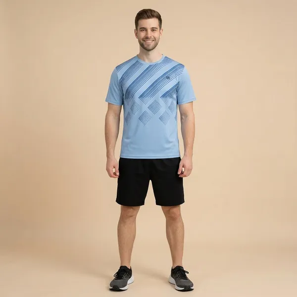 Sky_Blue_Premium_Polyester_And_Spandex_Sports_T-Shirt_For_Men