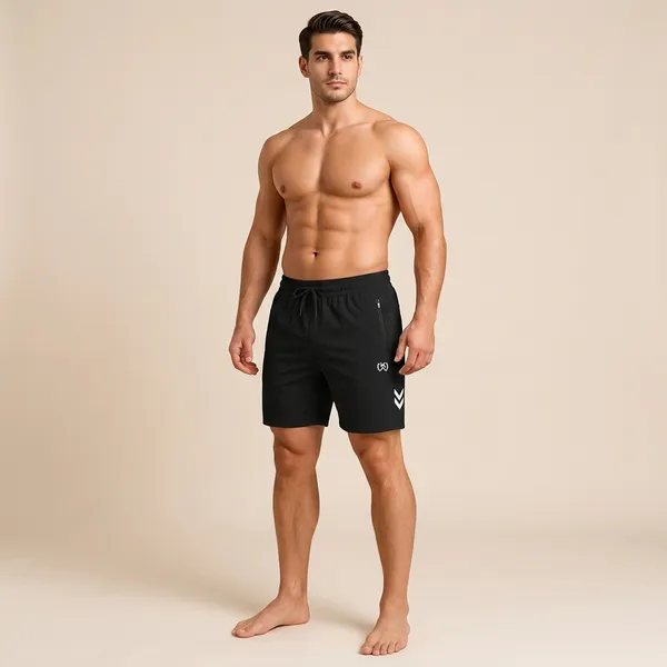 Black_Premium_Polyester_And_Spandex_Sports_Shorts_For_Men