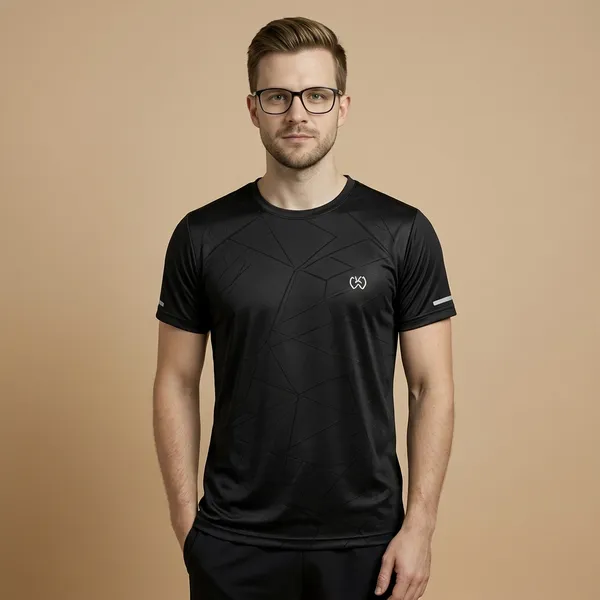 Black_Premium_Polyester_And_Spandex_Sports_T-Shirt_For_Men