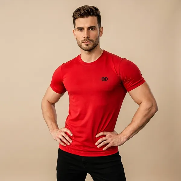 Red_Premium_Polyester_And_Spandex_Sports_T-Shirt_For_Men