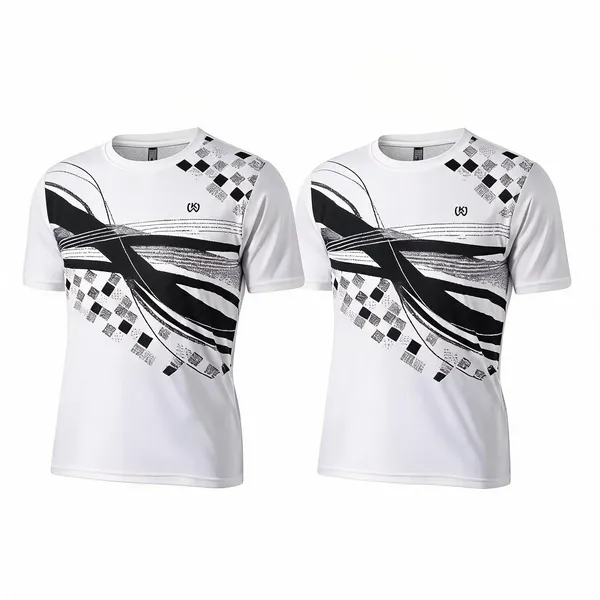 White_Premium_Polyester_And_Spandex_Sports_T-Shirt_For_Men