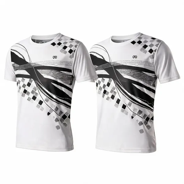 White_Premium_Polyester_And_Spandex_Sports_T-Shirt_For_Men