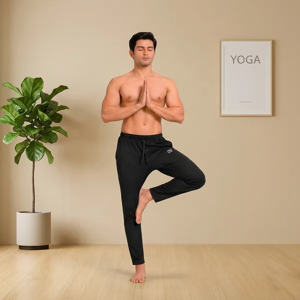 Black_Premium_Polyester_And_Spandex_Track_Pants_For_Men