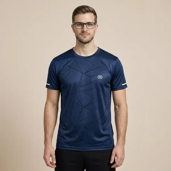 Navy_Blue_Premium_Polyester_And_Spandex_Sports_T-Shirt_For_Men