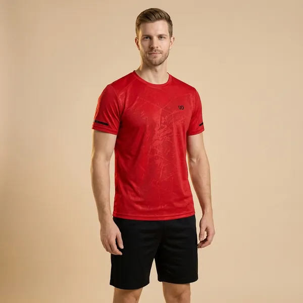 Red_Premium_Polyester_And_Spandex_Sports_T-Shirt_For_Men