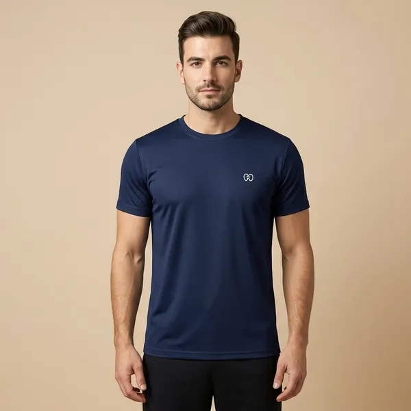 Navy_Blue_Premium_Polyester_And_Spandex_Sports_T-Shirt_For_Men