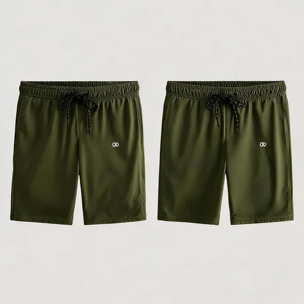 Olive_Green_Premium_Polyester_And_Spandex_Sports_Shorts_For_Men