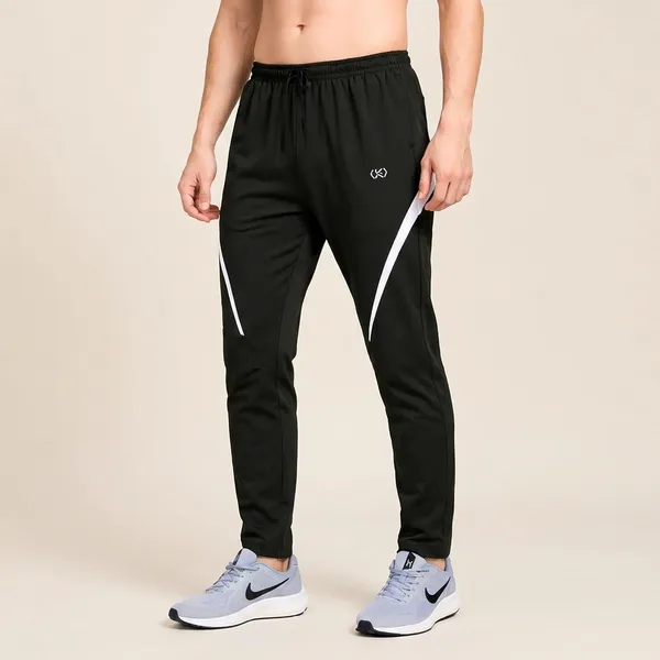 Black_Premium_Polyester_And_Spandex_Track_Pants_For_Men