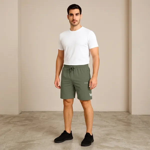 Olive_Green_Premium_Polyester_And_Spandex_Sports_Shorts_For_Men