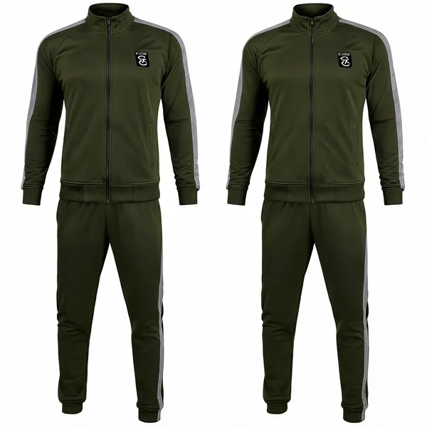 Olive_Green_Premium_Polyester_And_Spandex_Tracksuit_For_Men
