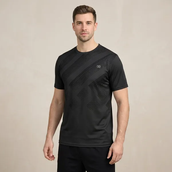 Black_Premium_Polyester_And_Spandex_Sports_T-Shirt_For_Men
