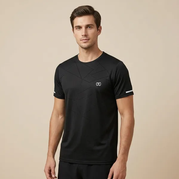 Black_Premium_Polyester_And_Spandex_Sports_T-Shirt_For_Men