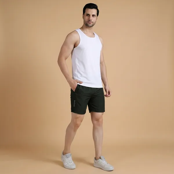 Olive_Green_Premium_Polyester_And_Spandex_Sports_Shorts_For_Men