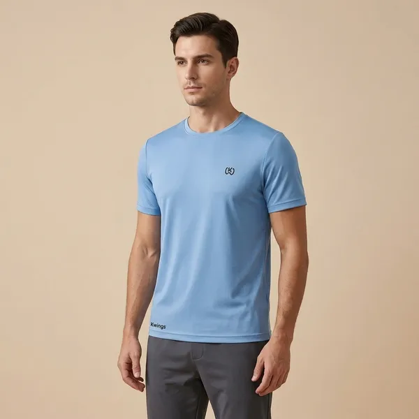 Sky_Blue_Premium_Polyester_And_Spandex_Sports_T-Shirt_For_Men