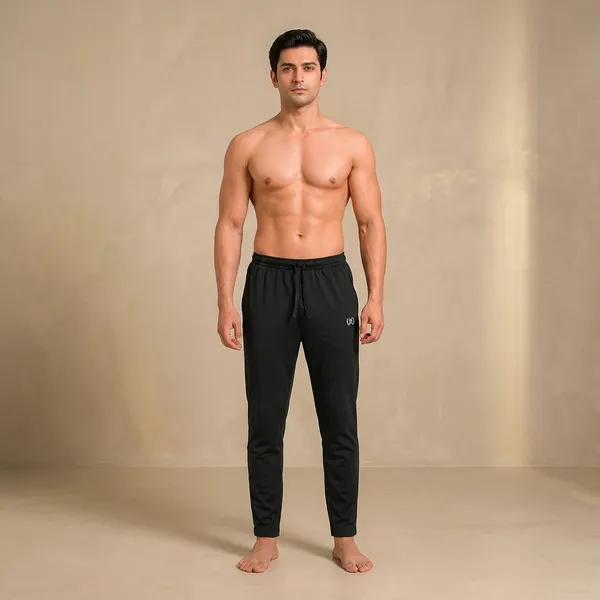 Black_Premium_Polyester_And_Spandex_Track_Pants_For_Men