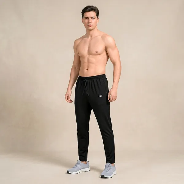 Black_Premium_Polyester_And_Spandex_Track_Pants_For_Men