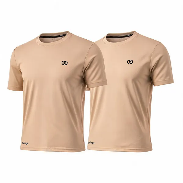 Beige_Premium_Polyester_And_Spandex_Sports_T-Shirt_For_Men